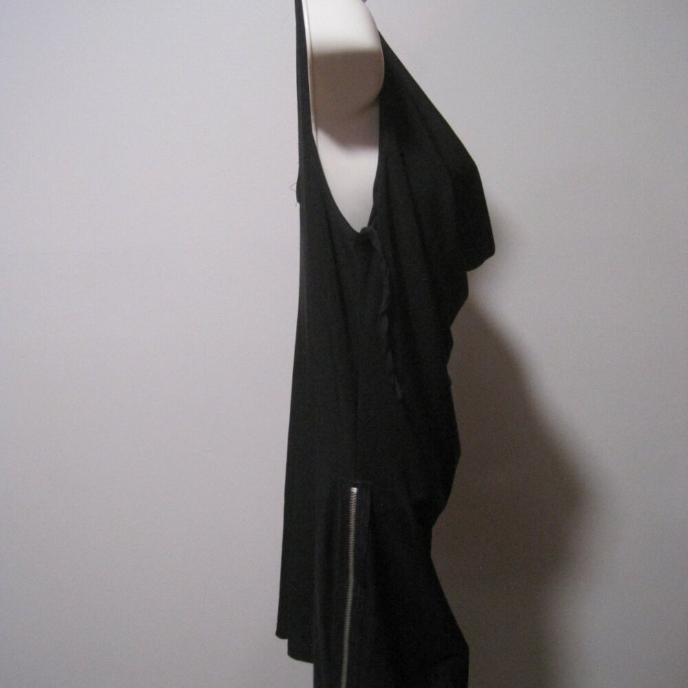 Michael Kors Women's Black Blouse Size Medium Cowl Neck Sleeveless Side Zipper - Picture 5 of 6
